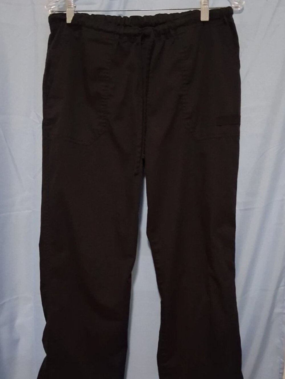 Cherokee Womans Size Medium Black Midrise Drawstring Scrub Pants 4 Pockets